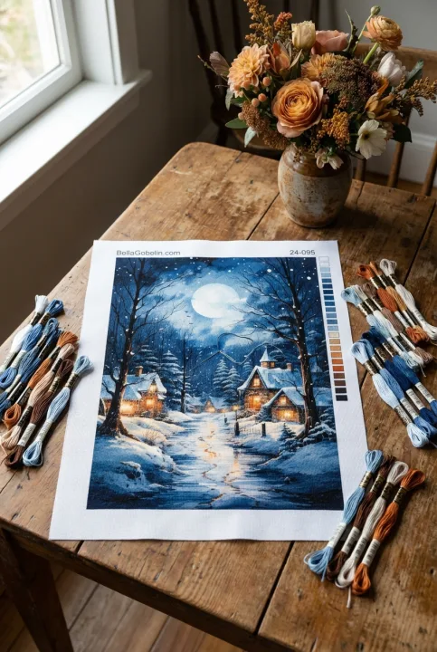Winter Night in the Village