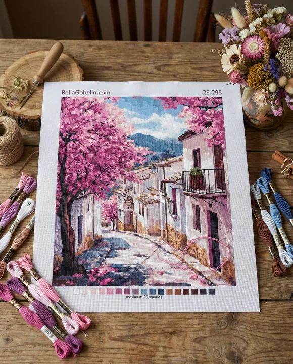 Flowered Mediterranean Streets Series – 25-293