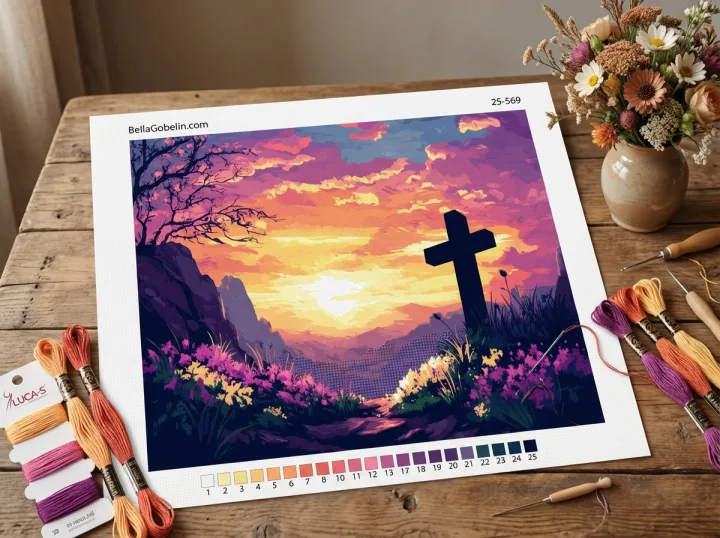 Religious Easter Landscape