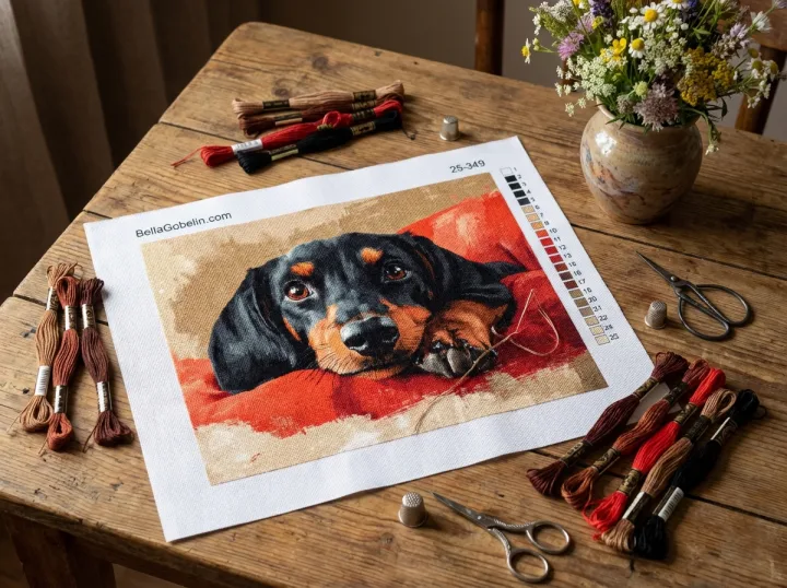 Dachshund portrait, dachshund puppy – 25-349