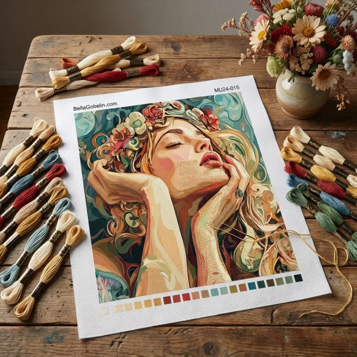 Mucha style: Sensual moment