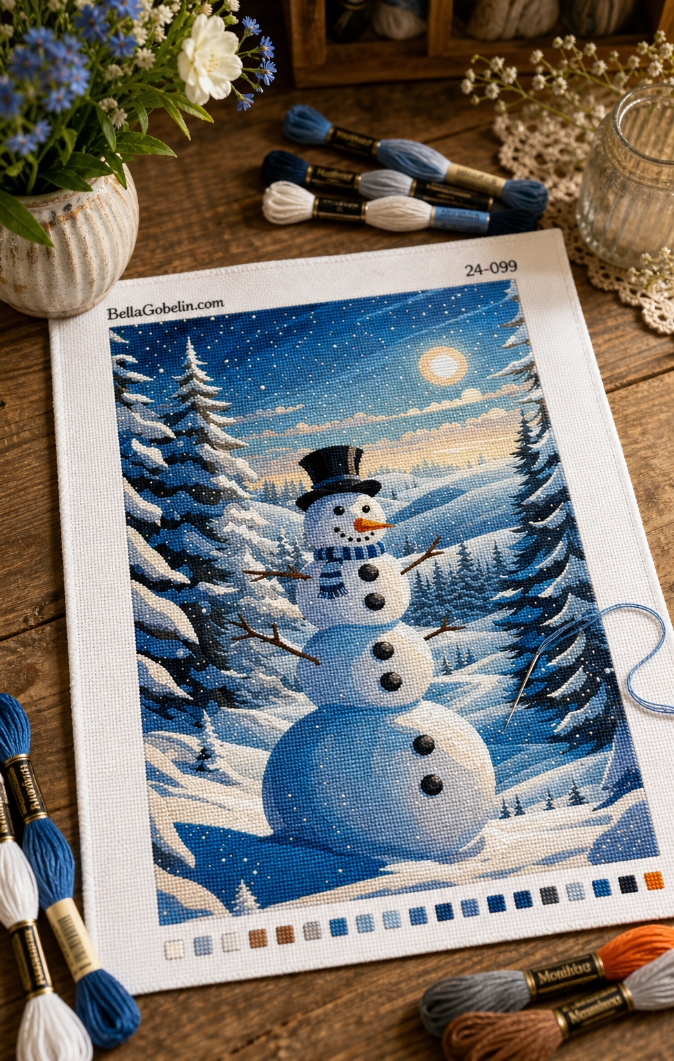 The cheerful snowman