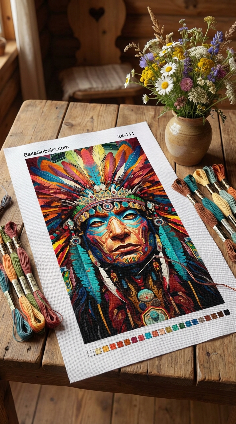 Colorful Indian Head