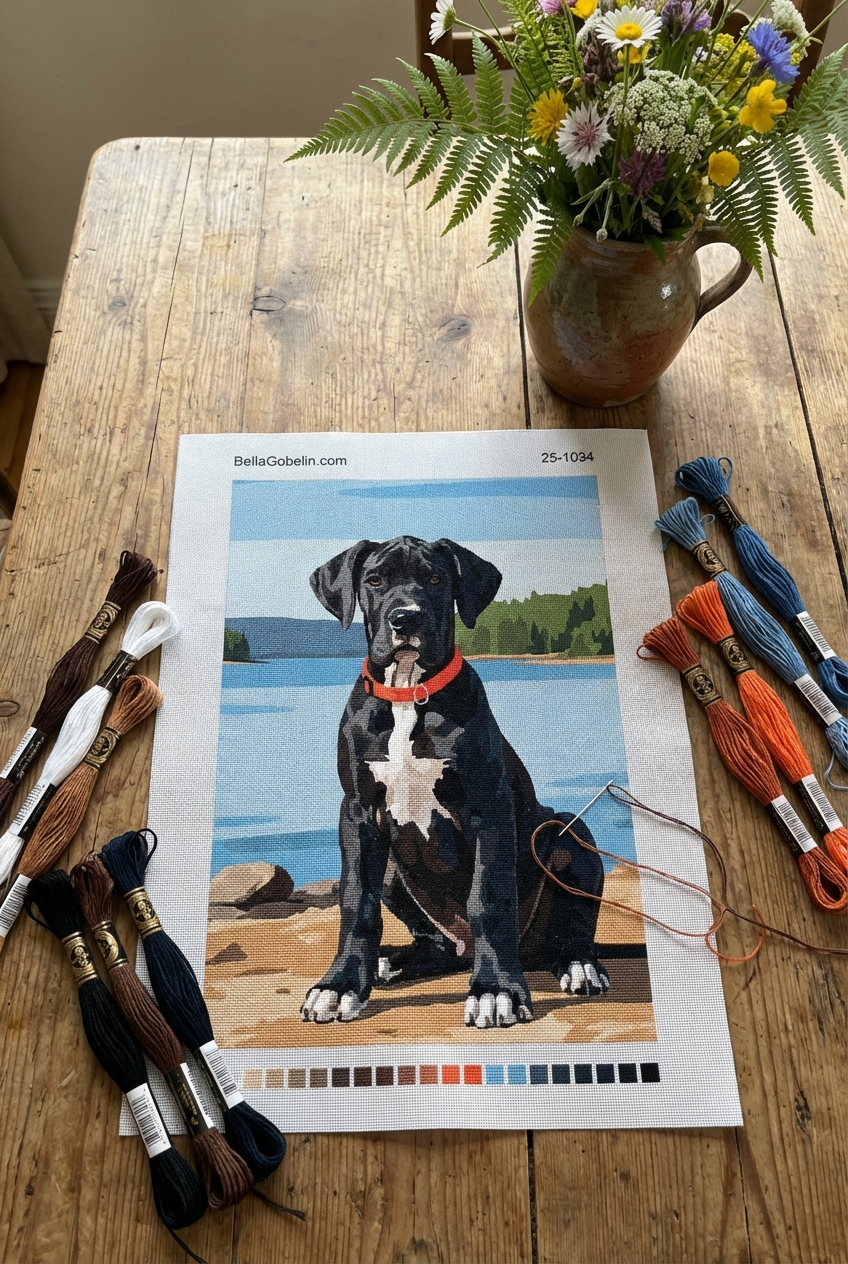 Dog portrait - Black Puppy   

