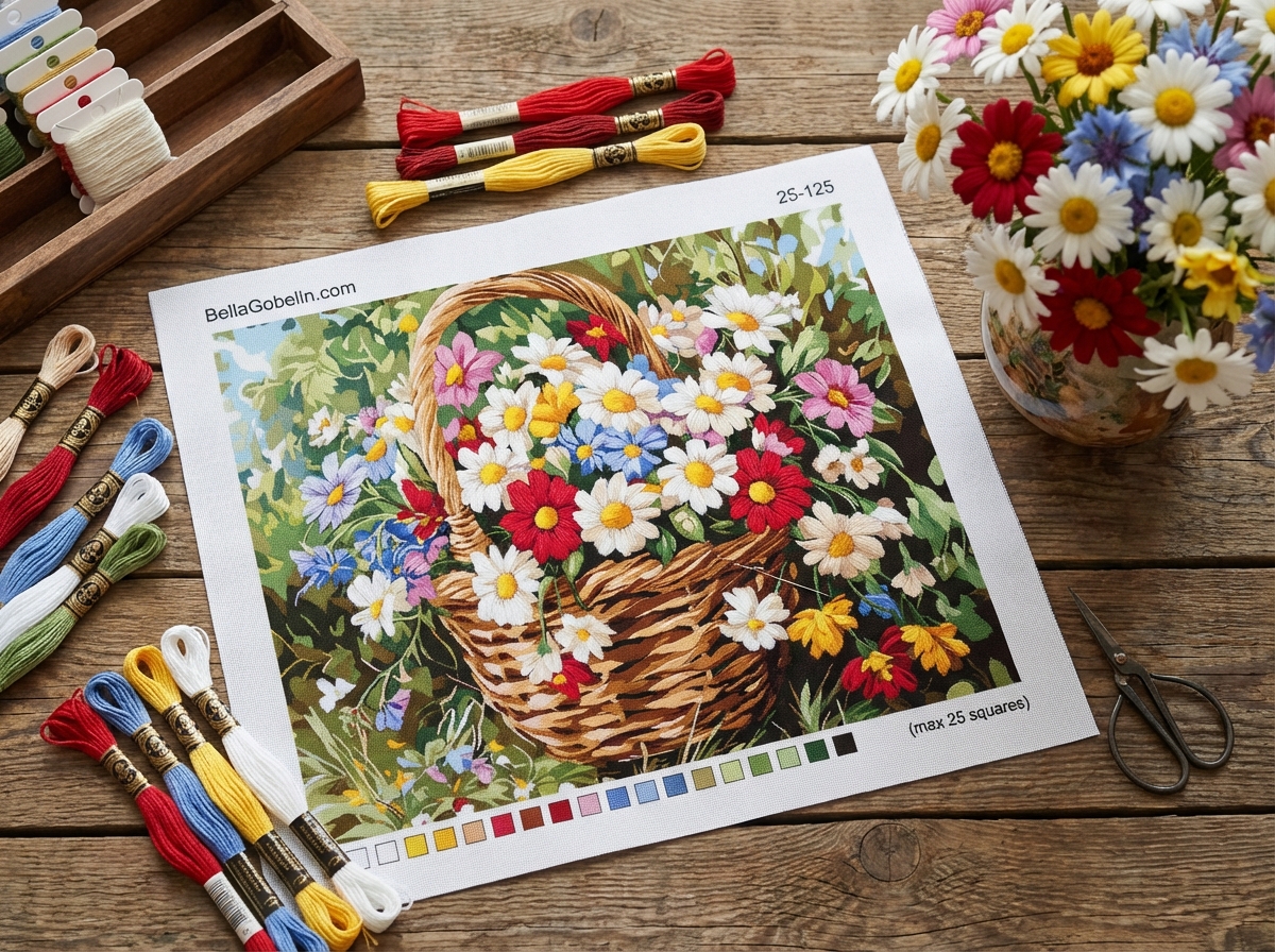 Colorful Flower Basket