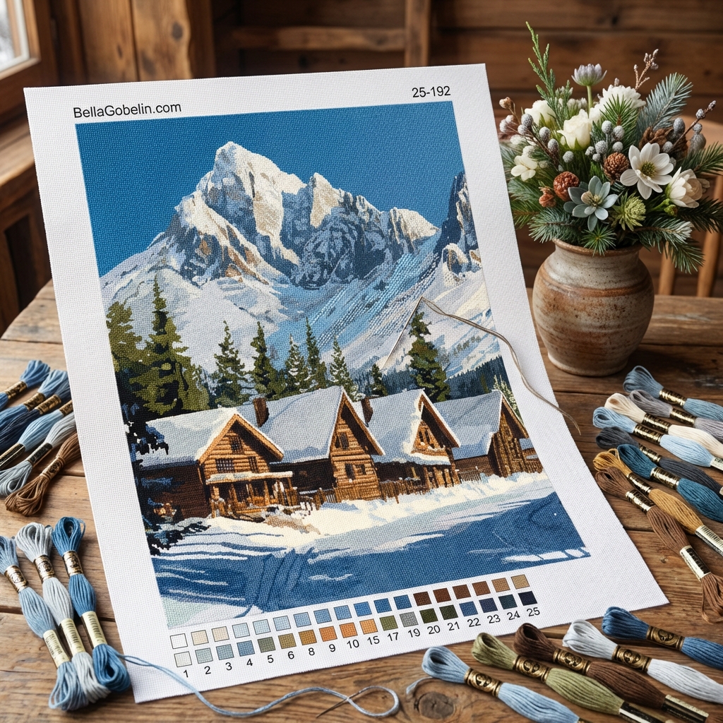 Alpine log cabins