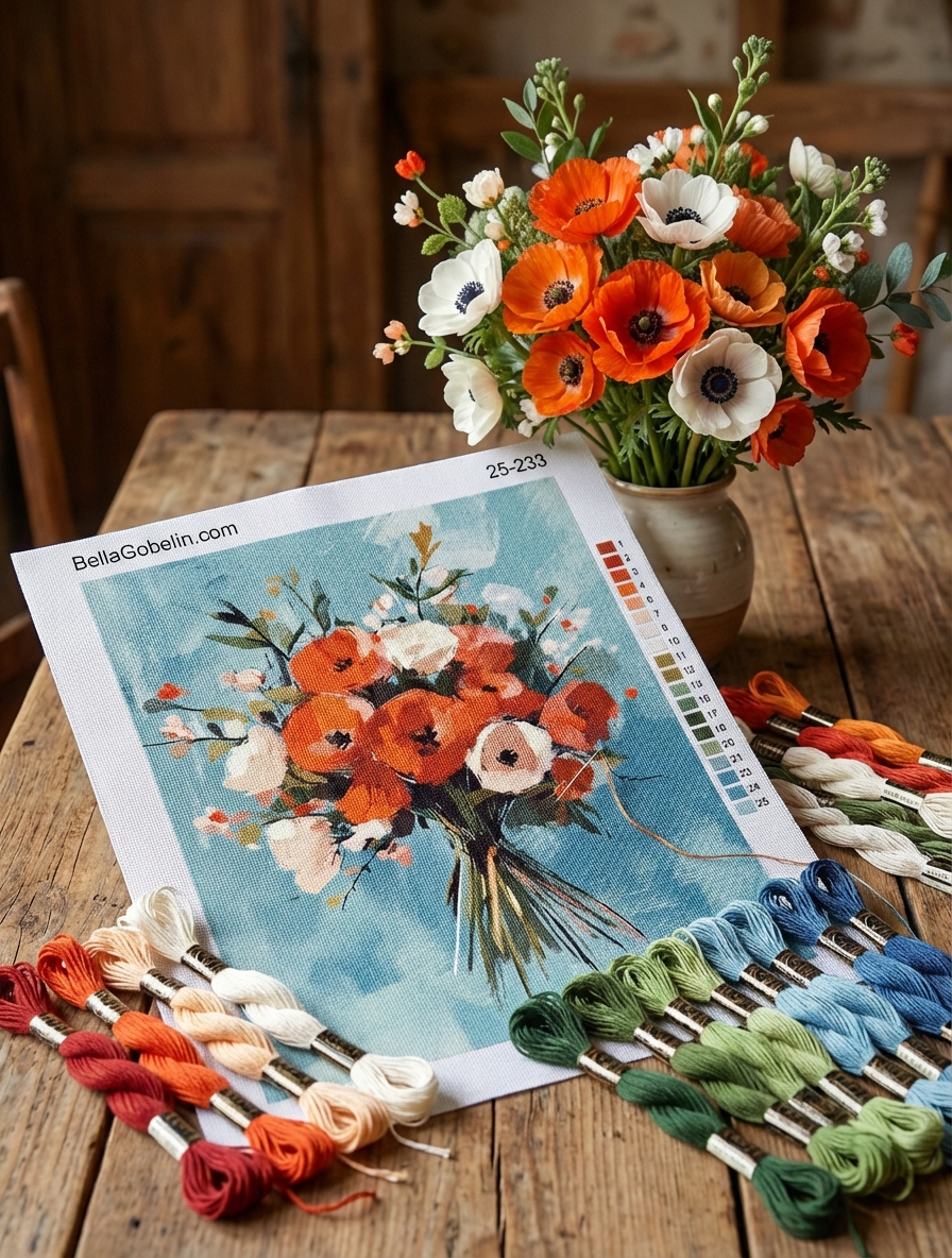 Flower bouquet painting