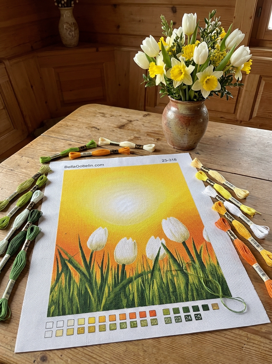 Tulips in the sunlight