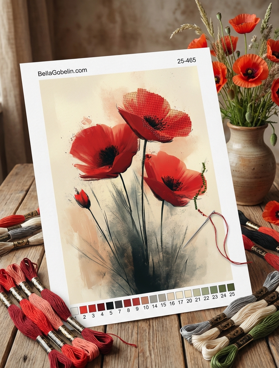 Poppy painting