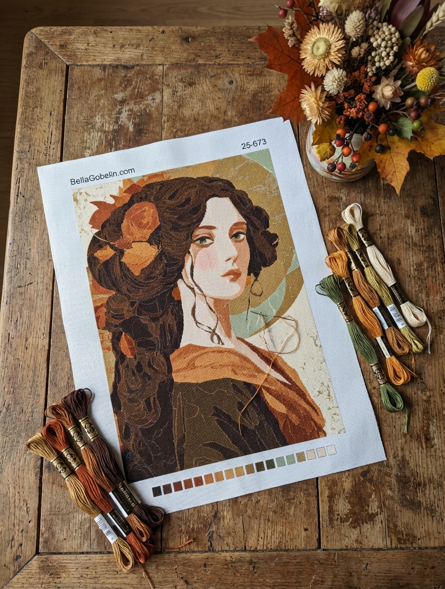 Lady portrait with autumn colors