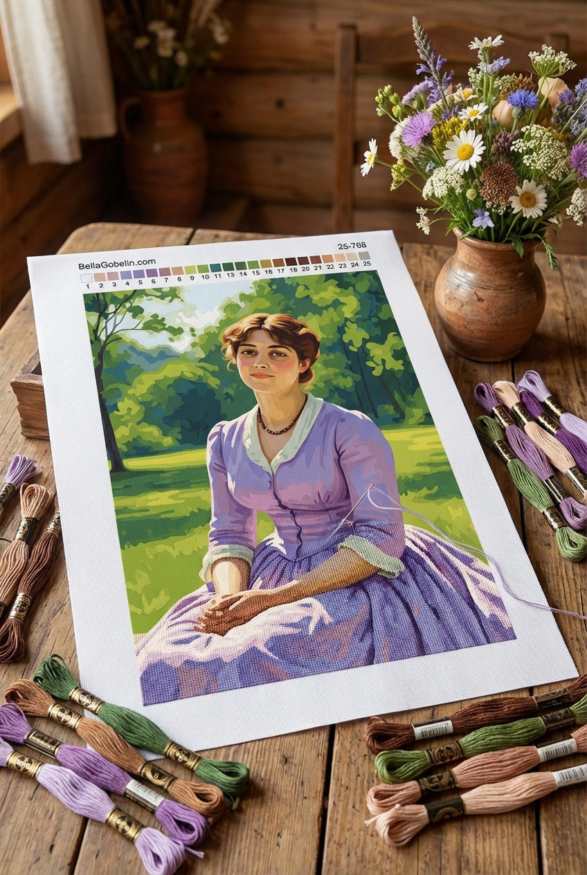 A modern woman wearing a Lilla dress