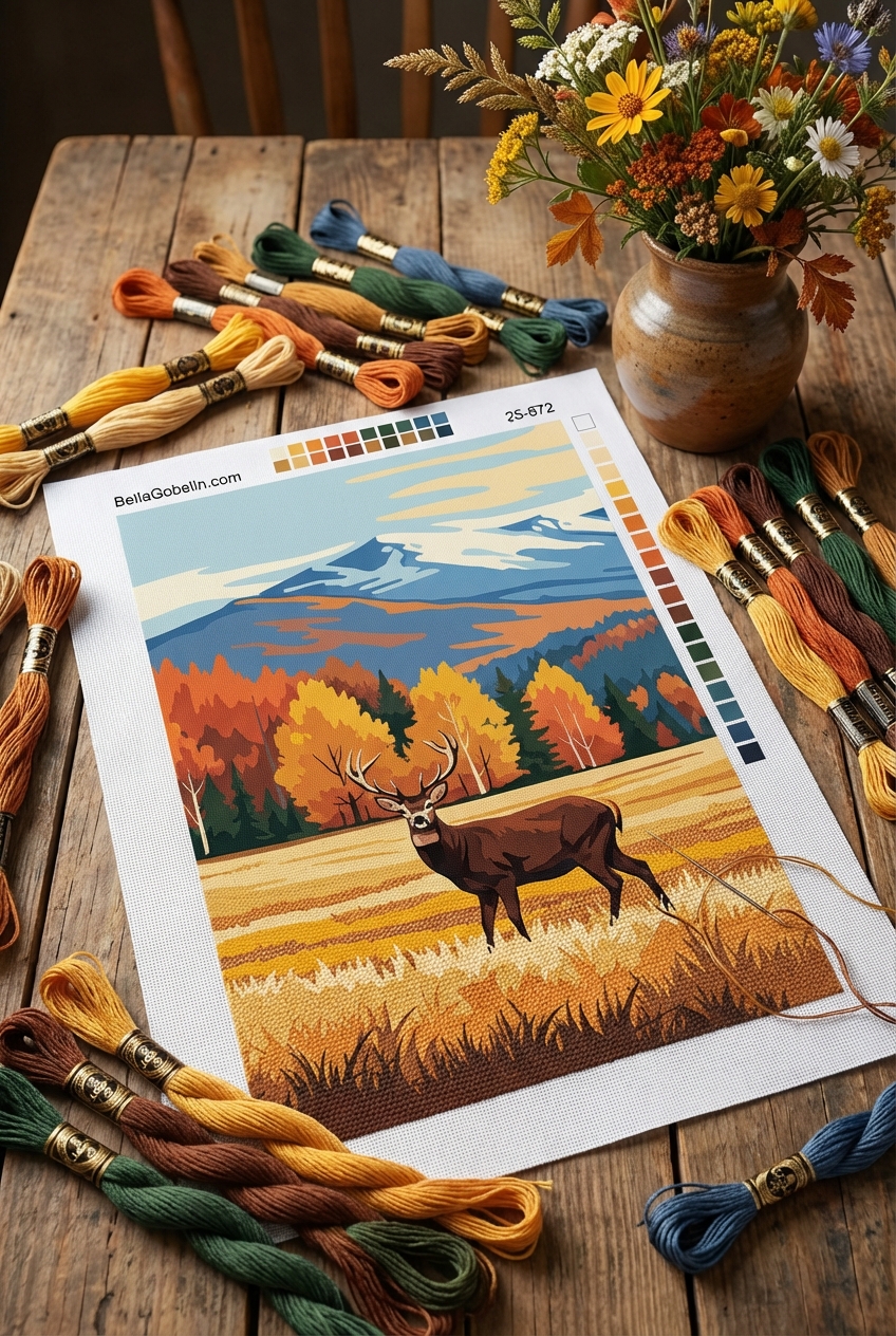Bull in the autumn landscape