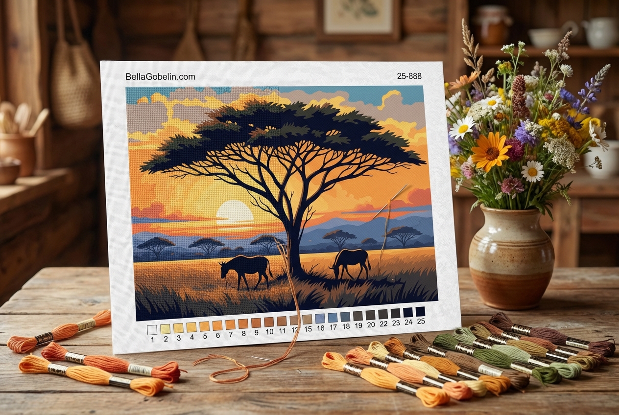 Sunset over the savannah