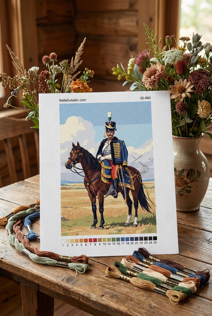 Hungarian Hussar on horseback