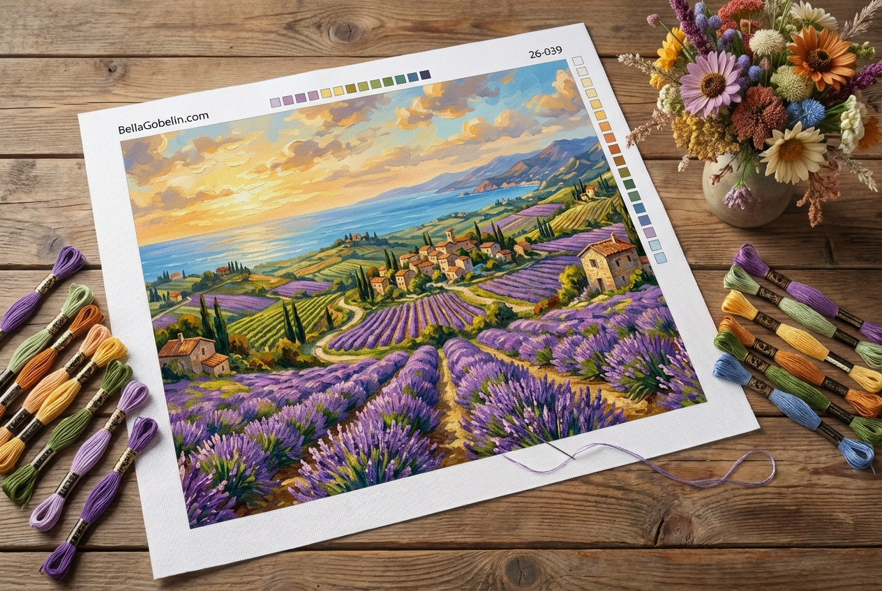 Beautiful lavender-tapestry of Tuscany