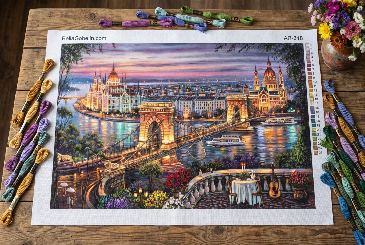 Budapest skyline with the Chain Bridge