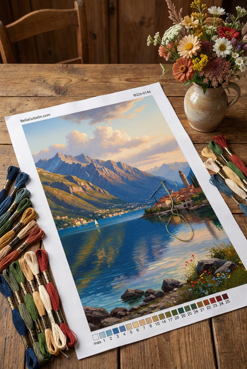 Italian lakeside landscape