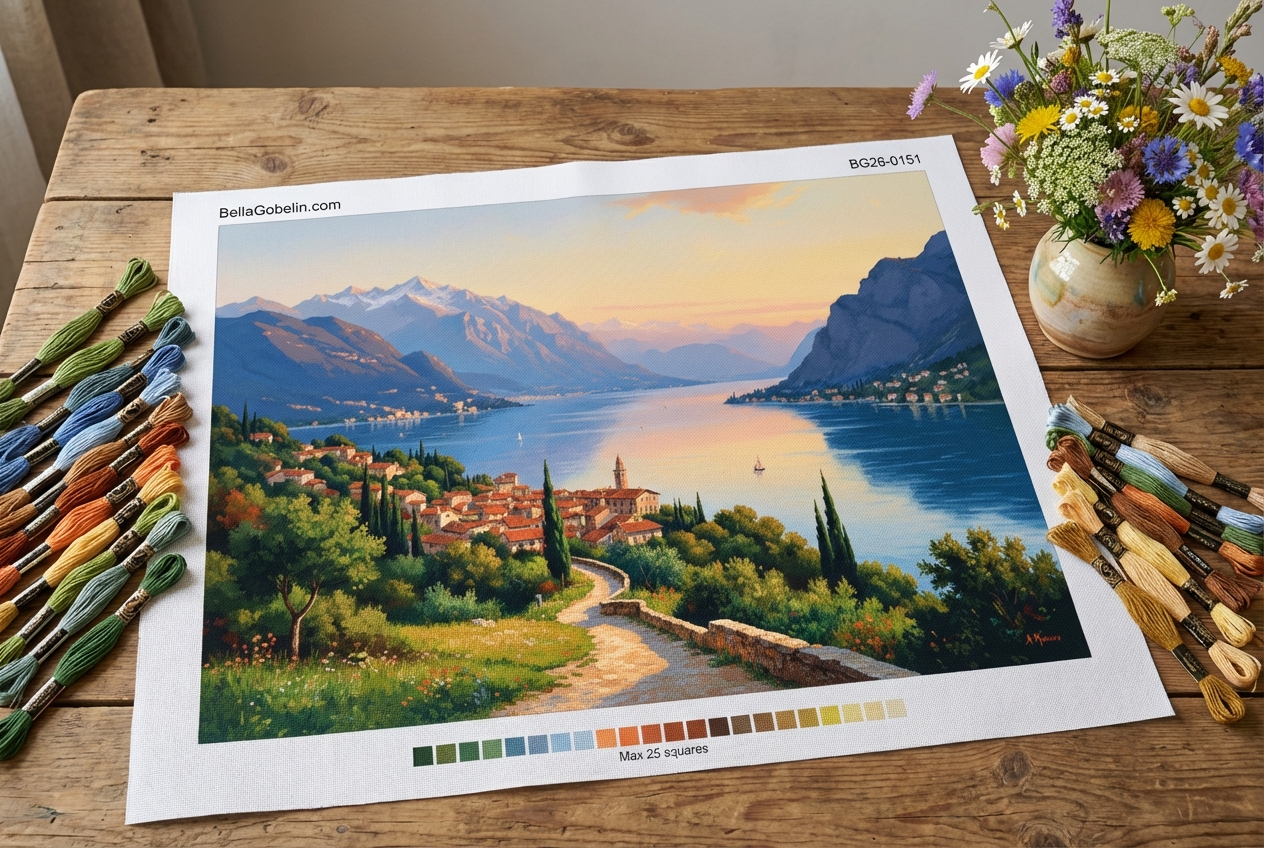 Italian lakeside landscape