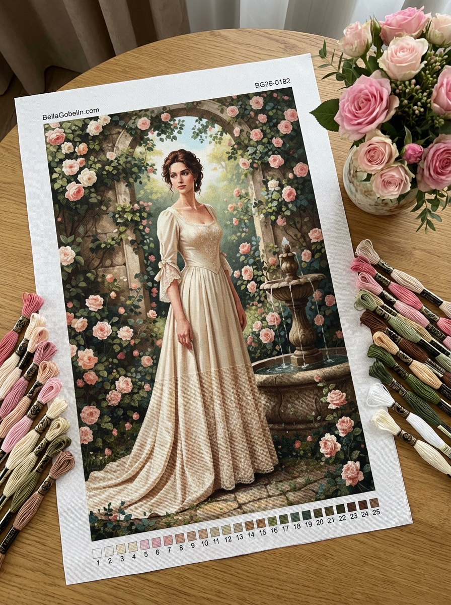 Lady in the Rose Garden