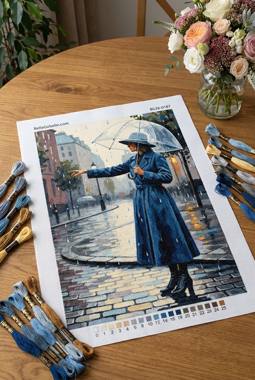 A rainy day in the city