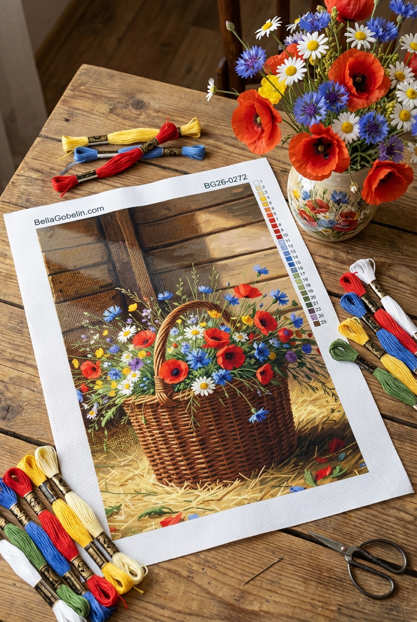 Flower basket in a rural atmosphere – BG26-0272