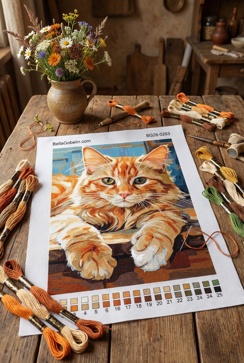 Orange cat portrait