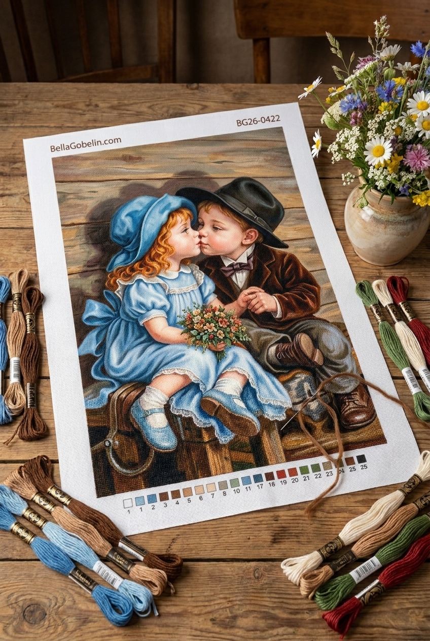 Child's kiss