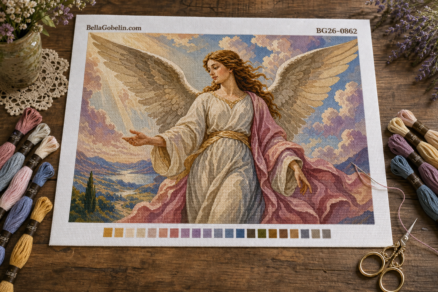 Elegant classic female angel