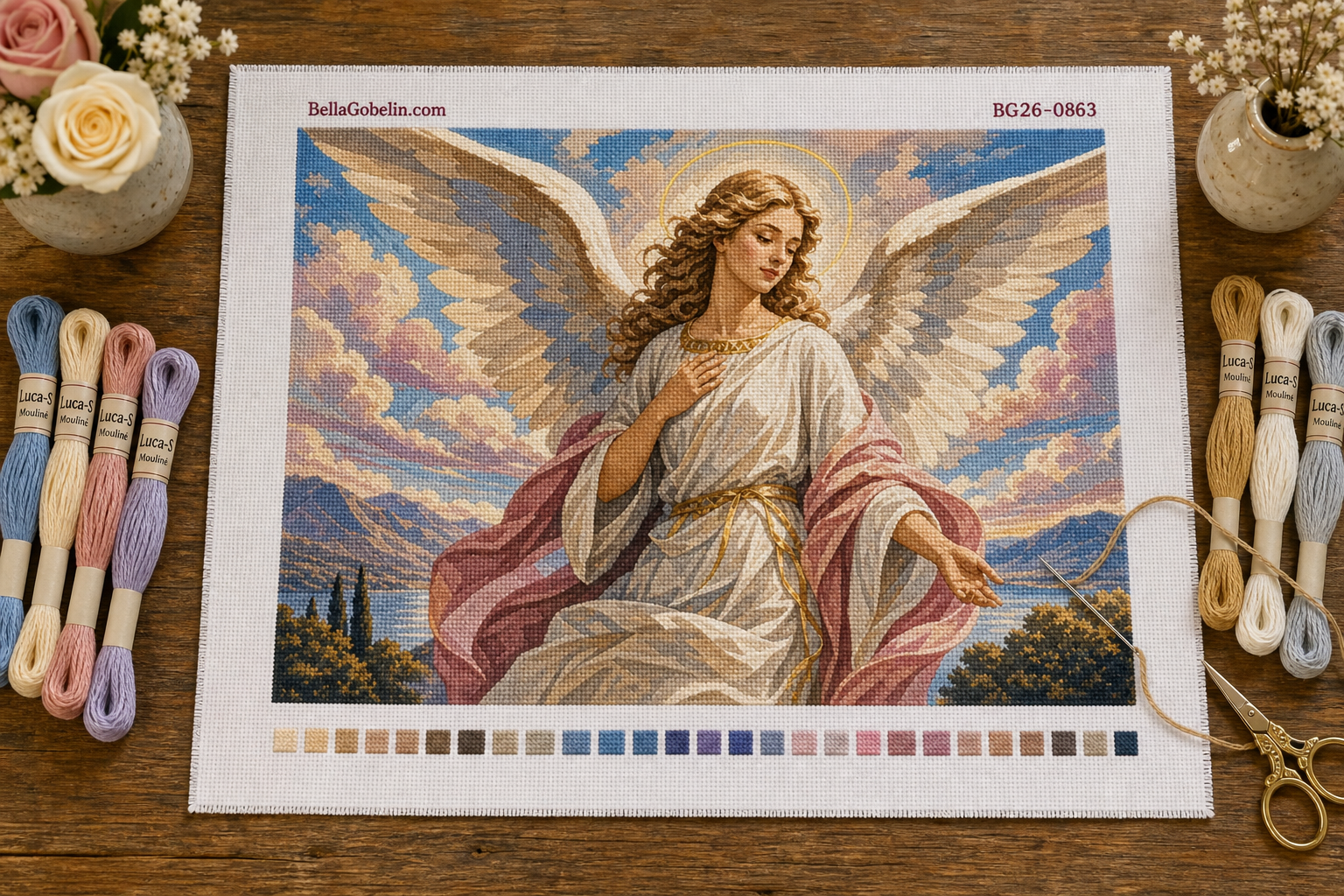 Elegant classic female angel