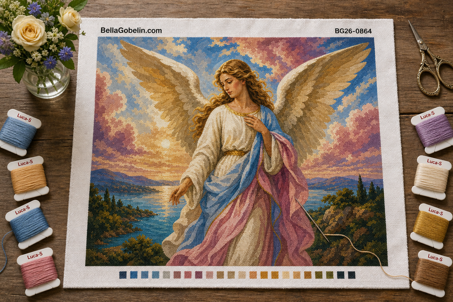 Elegant classic female angel