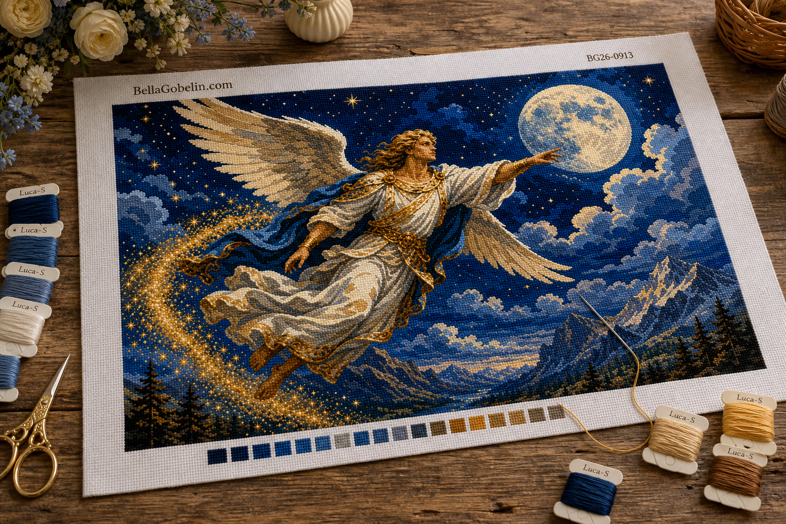 Moonlit heavenly angel