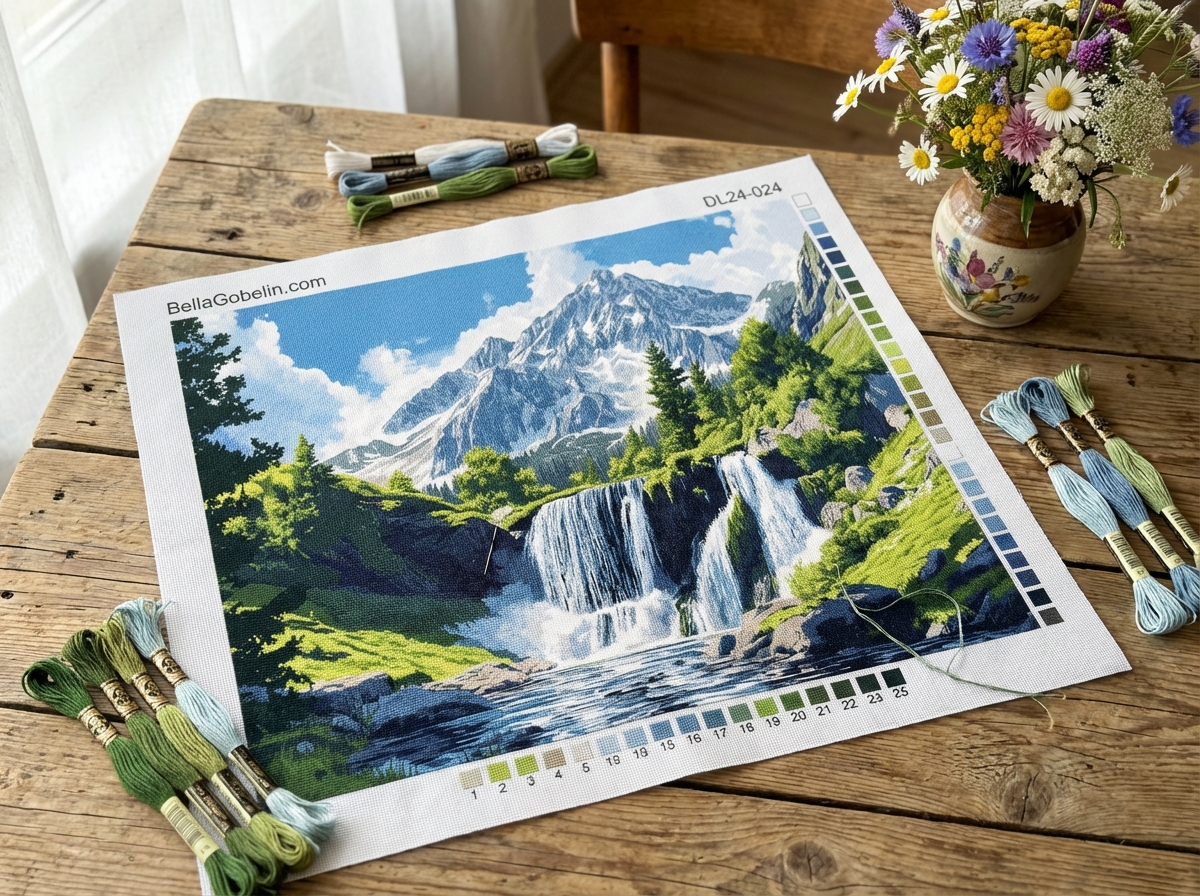 Waterfall in the Alps