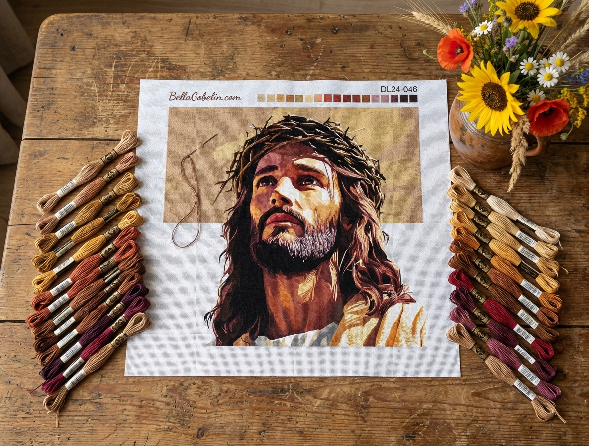 The benevolent gaze of Jesus Christ