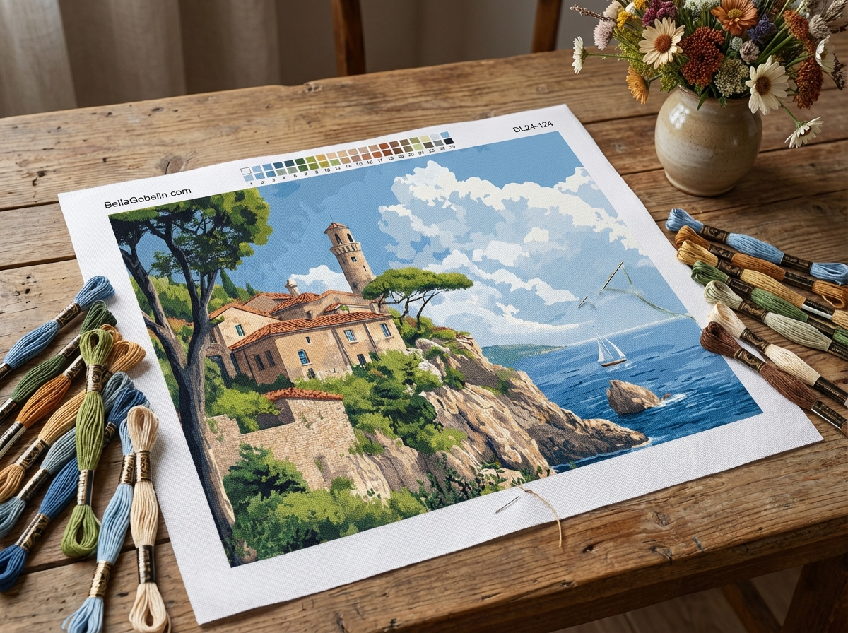 Tower on the rock cliff
