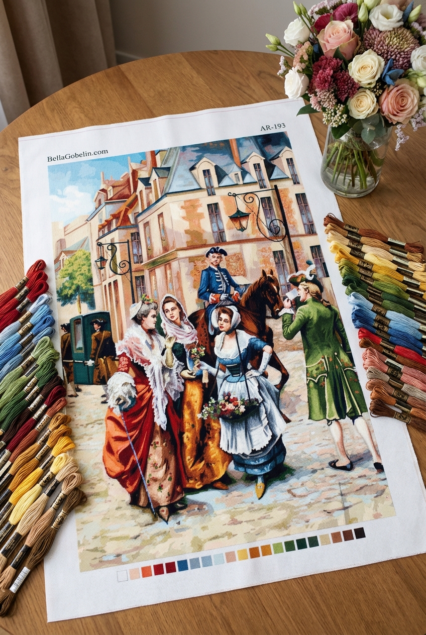 Dutch Baroque antique gobelin replica