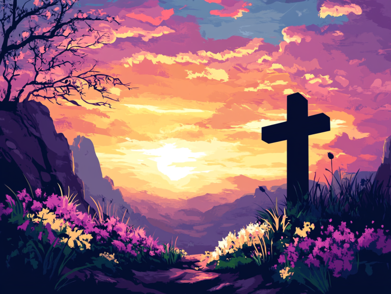 Religious Easter Landscape