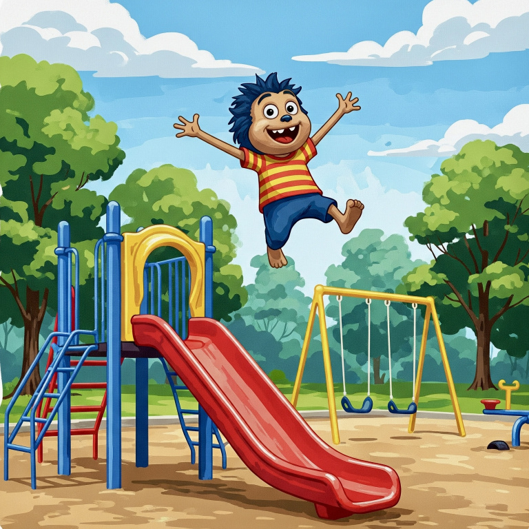 Hedgehog is the troublemaker of the playground.