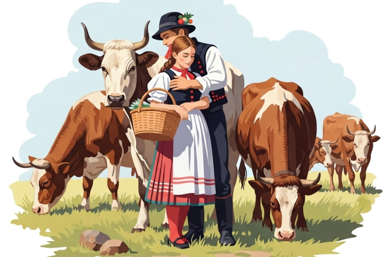 Romance in the meadow