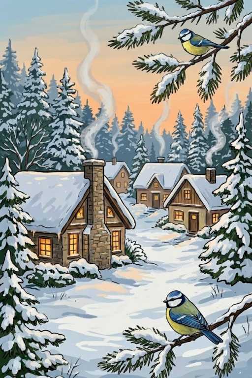 The little chickadee longs for warmth