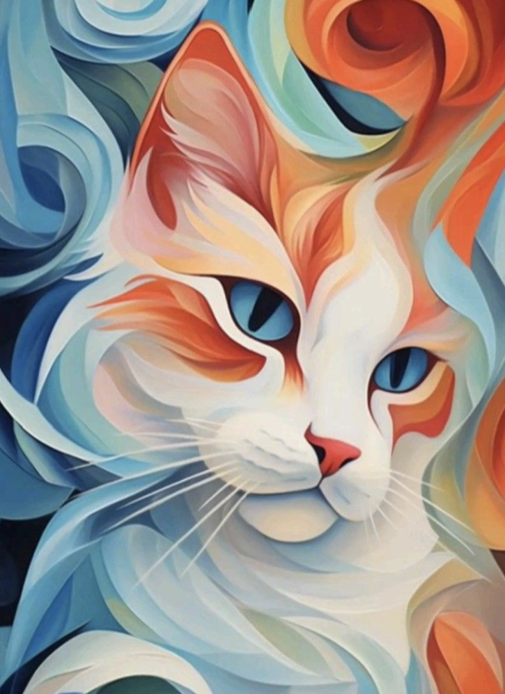 Modern macska portré