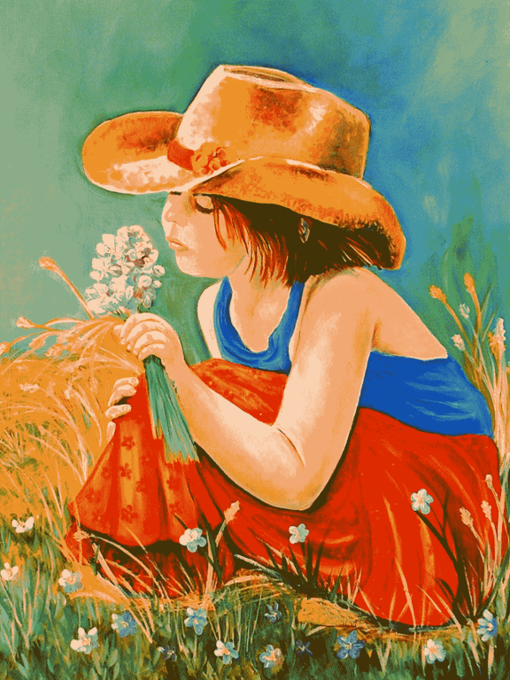 The Flower Gatherer Needlepoint