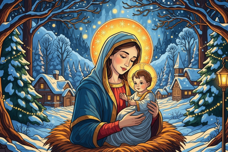 Winter Madonna with Child