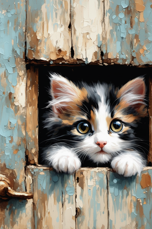 Kitten in the Window needlepoint kit