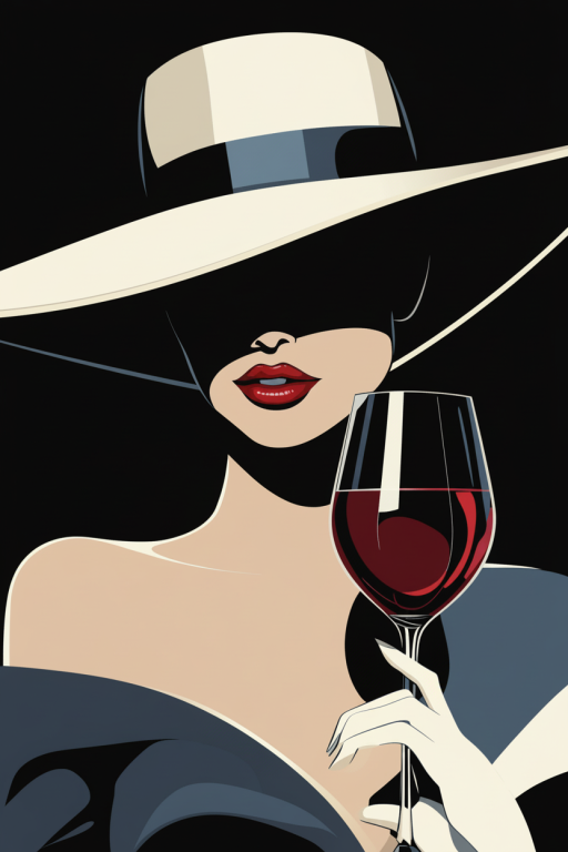 Elegant woman with a wine glass