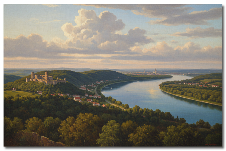 Danube Bend with Castle