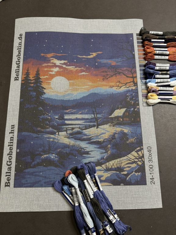 Full moon winter ambiance