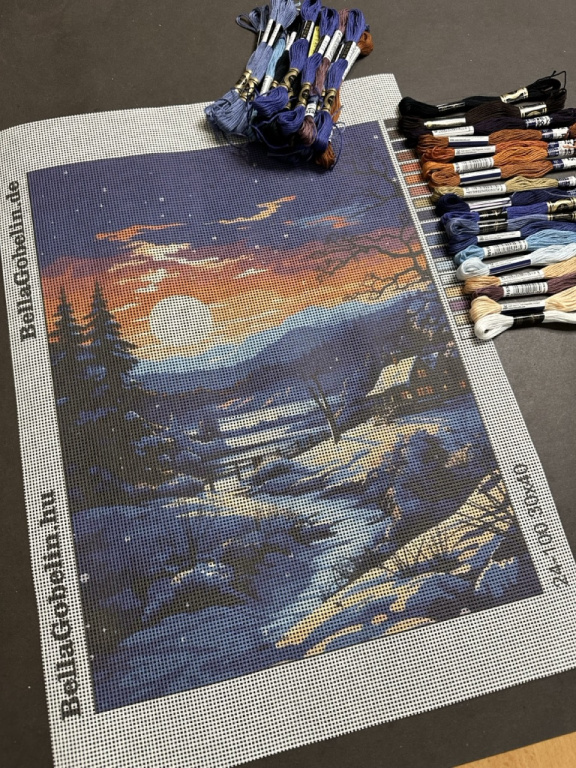 Full moon winter ambiance