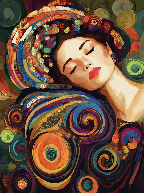 Klimt style: Resting