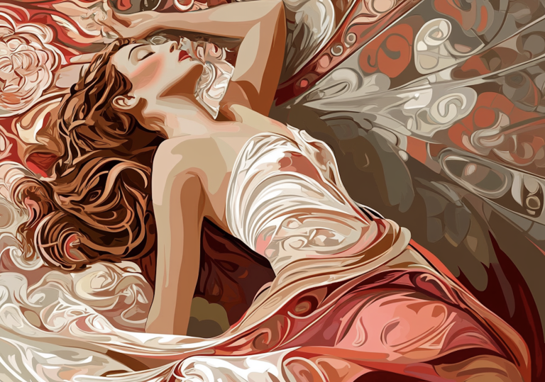 Mucha style: Pushed to bed