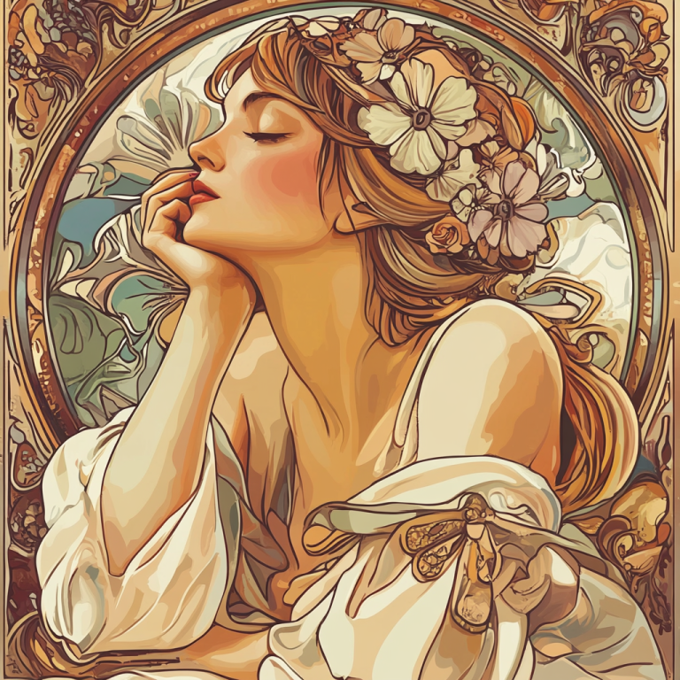 Mucha style: Alone